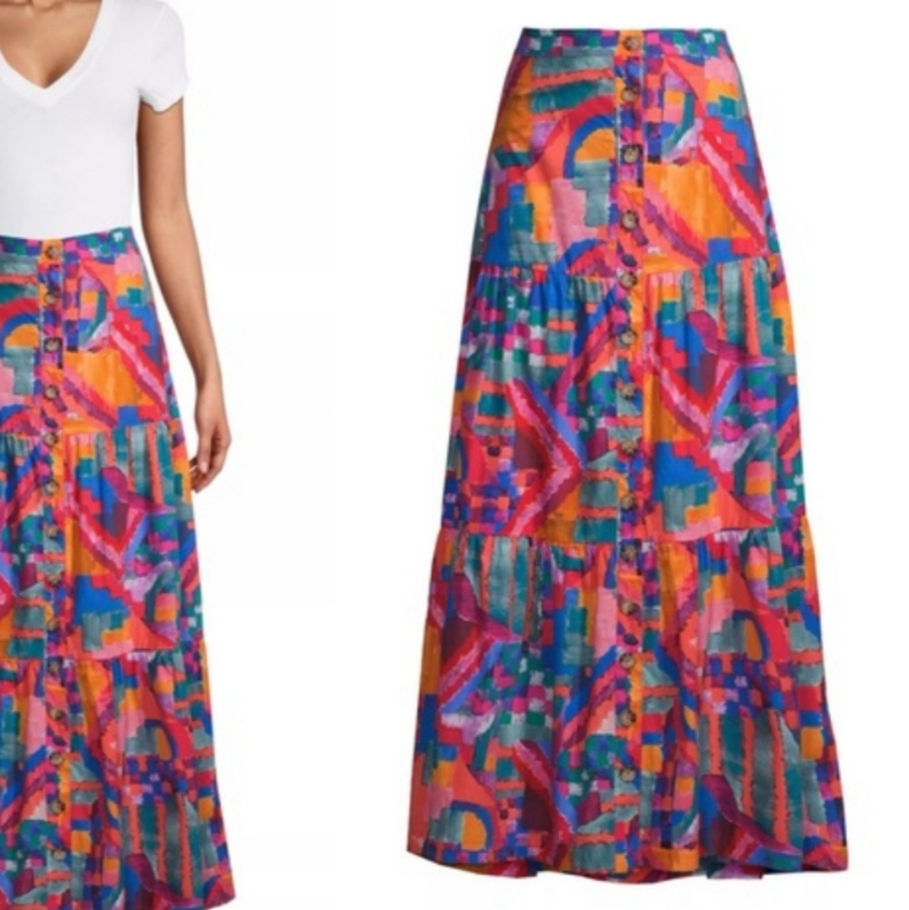Johnny Was Daydream Summer Poplin Maxi Skirt